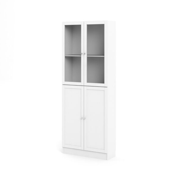 Tvilum Basic Reol Hvid Glas M 4 Låger Og 4 Hylder Fra Tvilum - 5706887976739