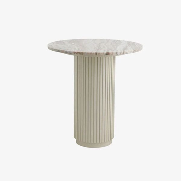 Erie Rundt Cafebord ø70 Beige Marmor Fra Nordal - 5708309180632