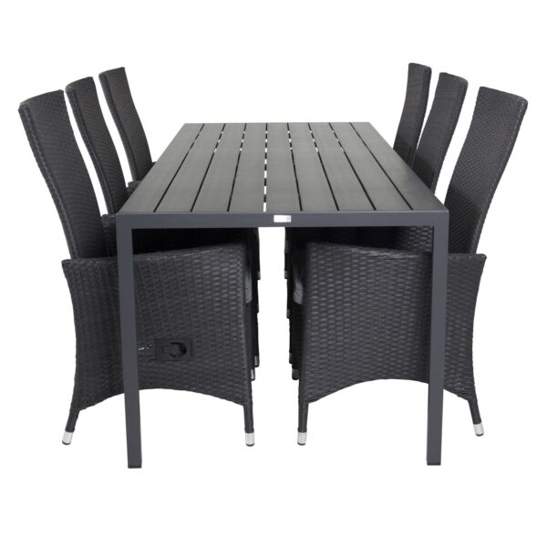 Venture Design Havesæt M Break Bord 205x90 Og 6 Padova Recliner Stole Aintwood Alu Flet Fra Venture Design