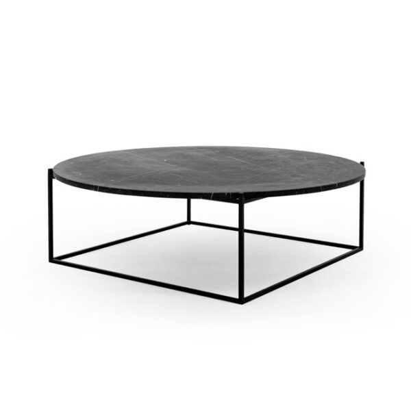 Circle Sofabord Nero Marquina Sort Stel Fra Wendelbo