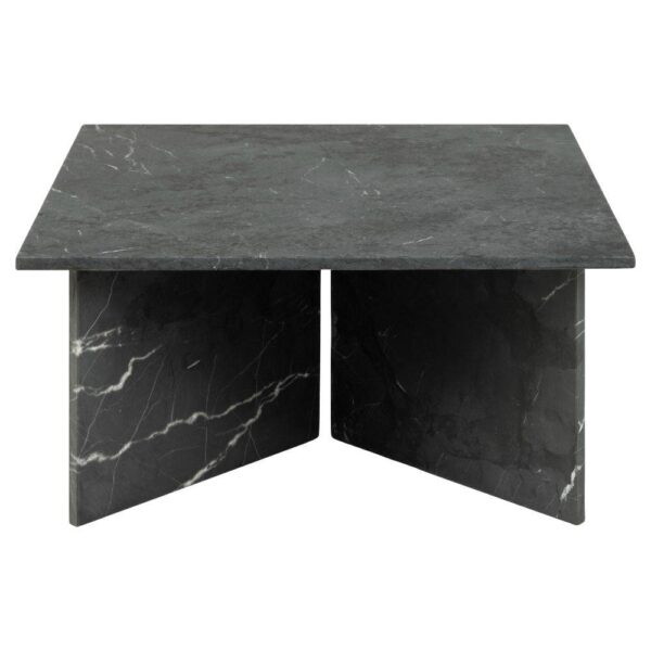 Vega Sort Marmor Sofabord 90x90 Fra Actona Company - 5713941210487