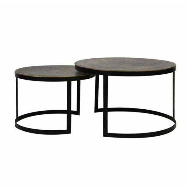 Trelo Sofabord Sæt Antik Bronze Top New Fra Eget Lager Light & Living