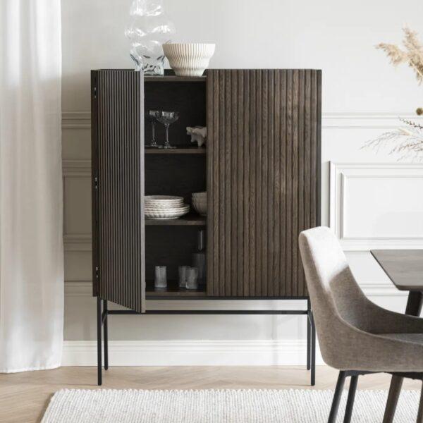 Halifax Skab I Brun Eg Bredde 100 Cm - 7,34013E+12