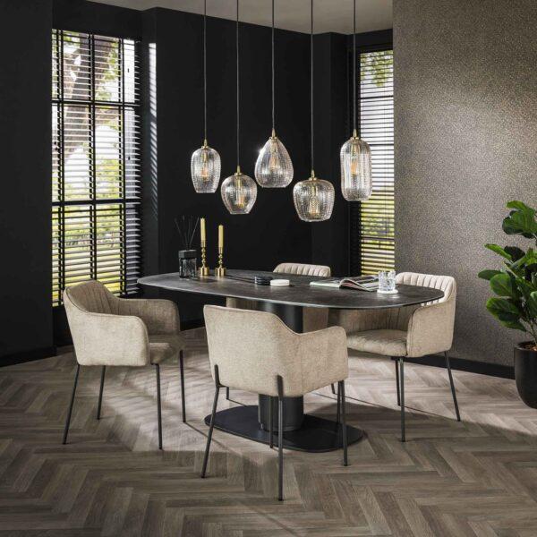 Sleek Spisebord Med Keramisk Topplade 90 X 180 Cm
