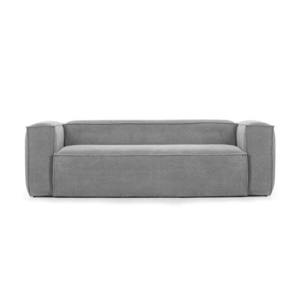 Laforma Blok 3 Pers Sofa Grå Fløjl Fra Laforma - 8433840570020