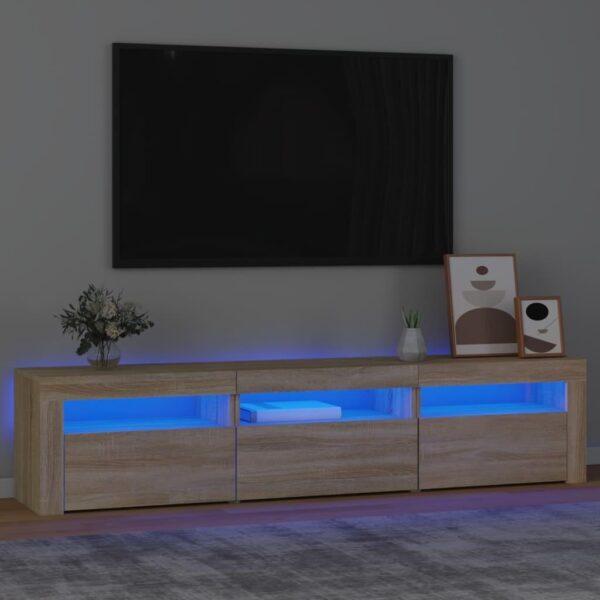 Tv Bord Med Led Lys 180x35x40 Cm Sonoma Eg - 8720845649043