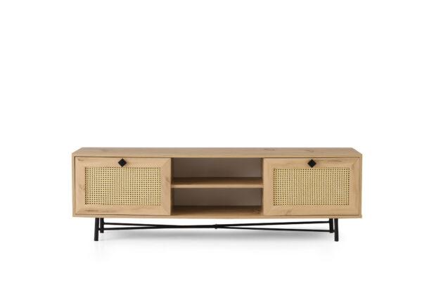 Begonya Tv Bord M 2 Låger Og 1 Hylde Egefarvet Melamin 180x40 Fra Nordvärk - 8682870168619