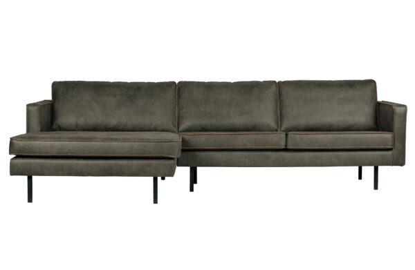 Bepurehome Rodeo Sofa M Venstre Chaiselong Army Grøn Stof Fra Bepurehome - 8714713083107