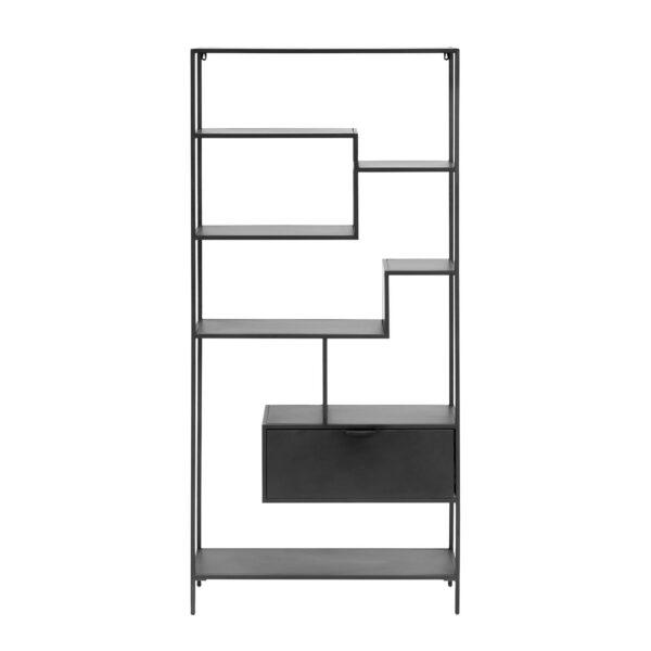 Laforma Shantay Reol M Skuffe Sort Stål H 168cm X80cm X 31cm Fra Laforma - 8433840538266