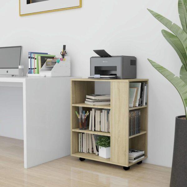 Skab Med Hjul 60x35x75 Cm Konstrueret Træ Sonoma Eg - 8720286609903