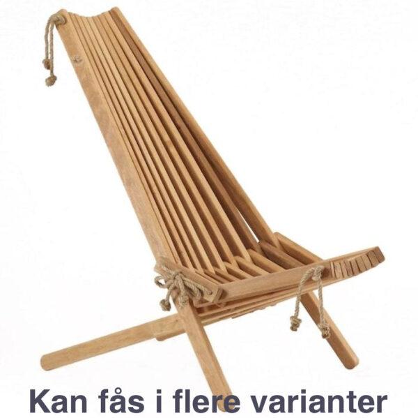 Ecochair Loungestol Uden Pude Fyrretræ Hvid Olieret Fra Ecofurn - 6430054490146