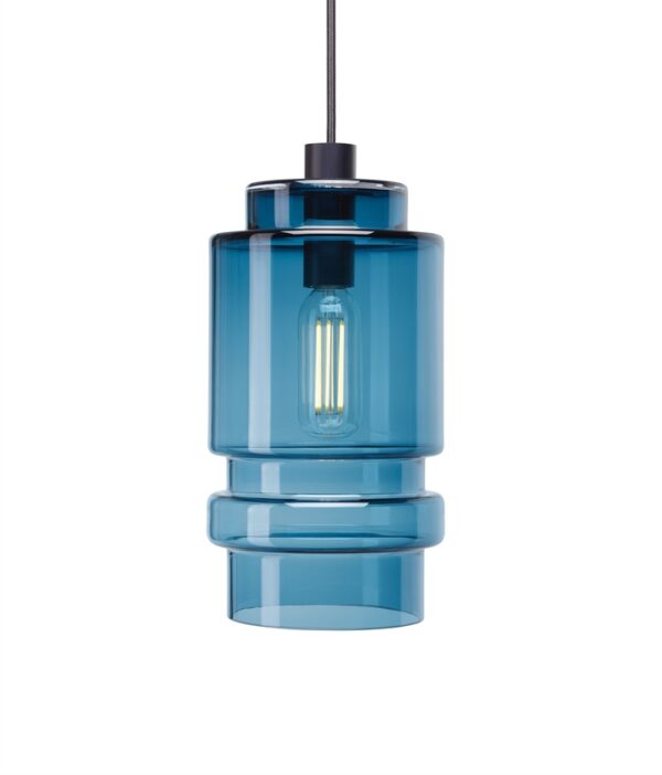 Axle Pendel Glasskærm Medium Smoke Blue Fra Hollands Licht