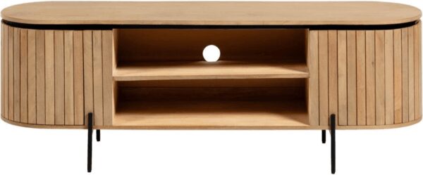 Licia Tv Bord Natur H56x160x43 Cm Massivt Træ Fra Kave Home - 8433840568379