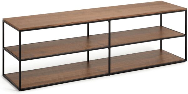 Yoana Tv Bord Mørk Natur Sort H50x160x40 Cm Fra Kave Home - 8433840787039