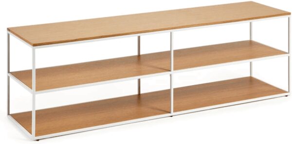 Yoana Tv Bord Natur Hvid H50x160x40 Cm Fra Kave Home - 8433840803609