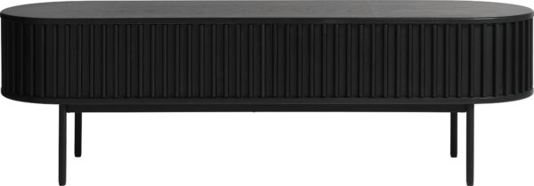 Siena Tv Bord Sort H48x160x45 Cm Egetræ Fra Nordique Design - 5704745111162