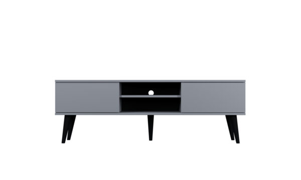 Kocot Rtv Toronto Tv Bord M 2 Låger Og 1 Hylde Grå Finér Og Bøgetræ 160x35 Fra Kocot - 5903282060432