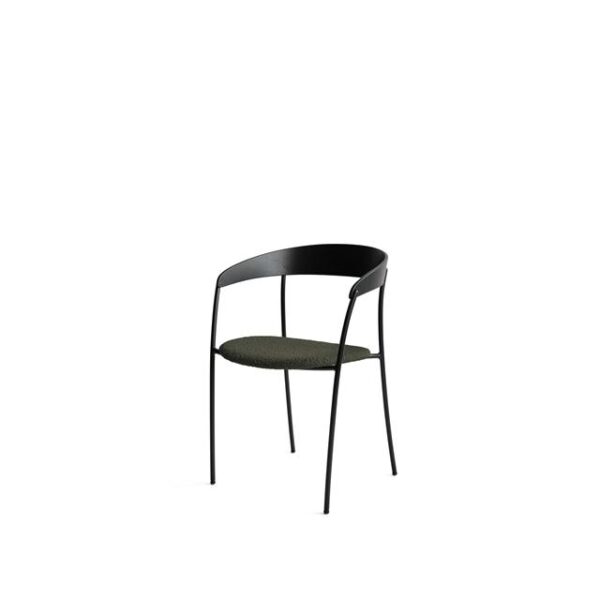 Missing Spisebordsstol Med Armlæn Sort Eg Barnum Pine Fra New Works - 5712826410455