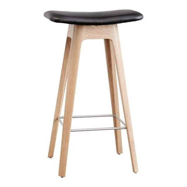 Hc1 Barstol 67 Cm Egetræ Læder Fra Andersen Furniture - 5713524001440