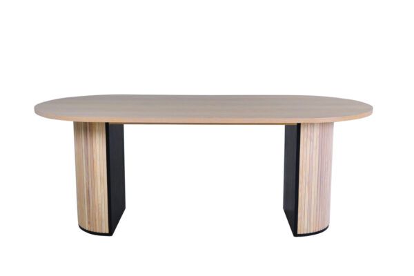 Venture Design Bianca Spisebord Oval Hvidkalket Finér 200x90 Fra Venture Design - 7350118418178