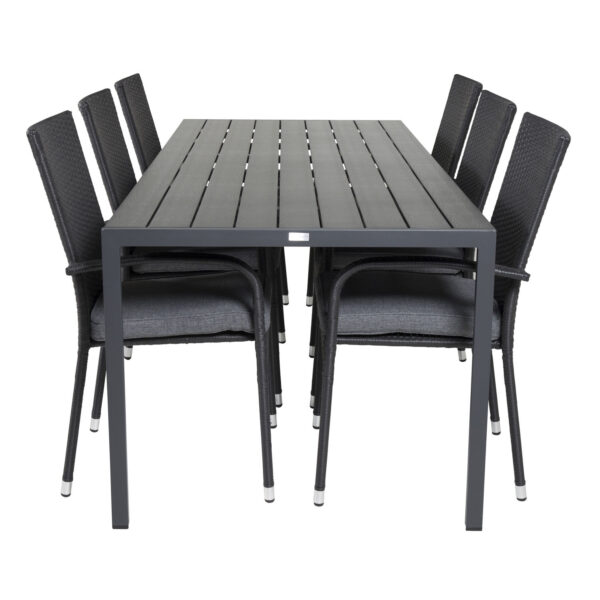 Venture Design Havesæt M Break Bord 205x90 Og 6 Anna Stole M Armlæn Aintwood Alu Rattan Fra Venture Design