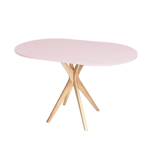 Jubi Racetrack Ovalt Bord 75x100cm Powder Pink Fra Ragaba