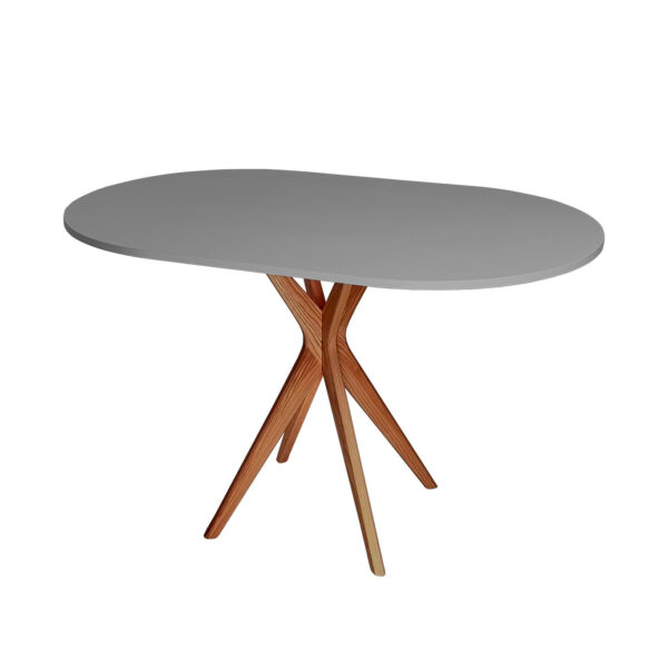 Jubi Racetrack Ovalt Bord 75x100cm Oak Concrete Grey Fra Ragaba