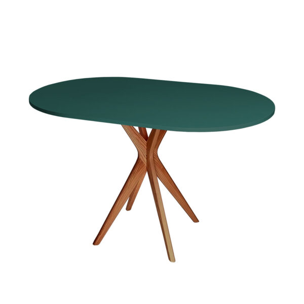 Jubi Racetrack Ovalt Bord 75x100cm Oak Sea Green Fra Ragaba