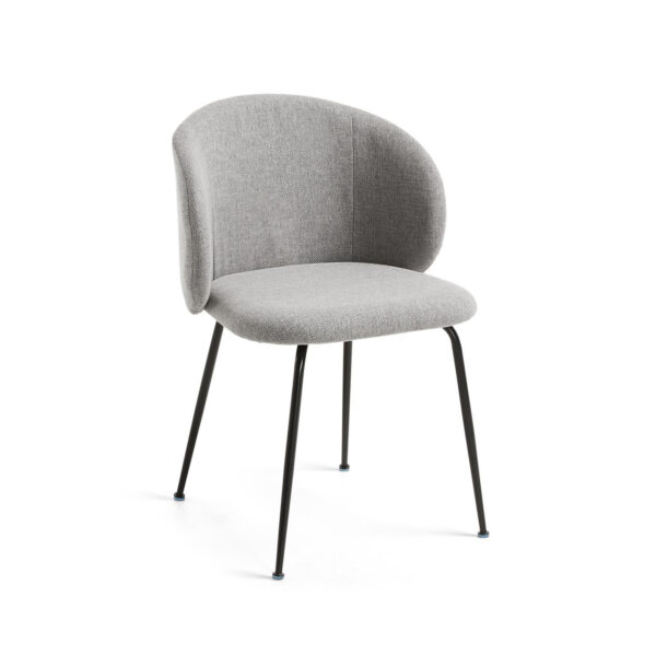 Kave Home Minna Spisebordsstol Lysegrå Stof Og Metal Fra Kave Home - 8433840534107