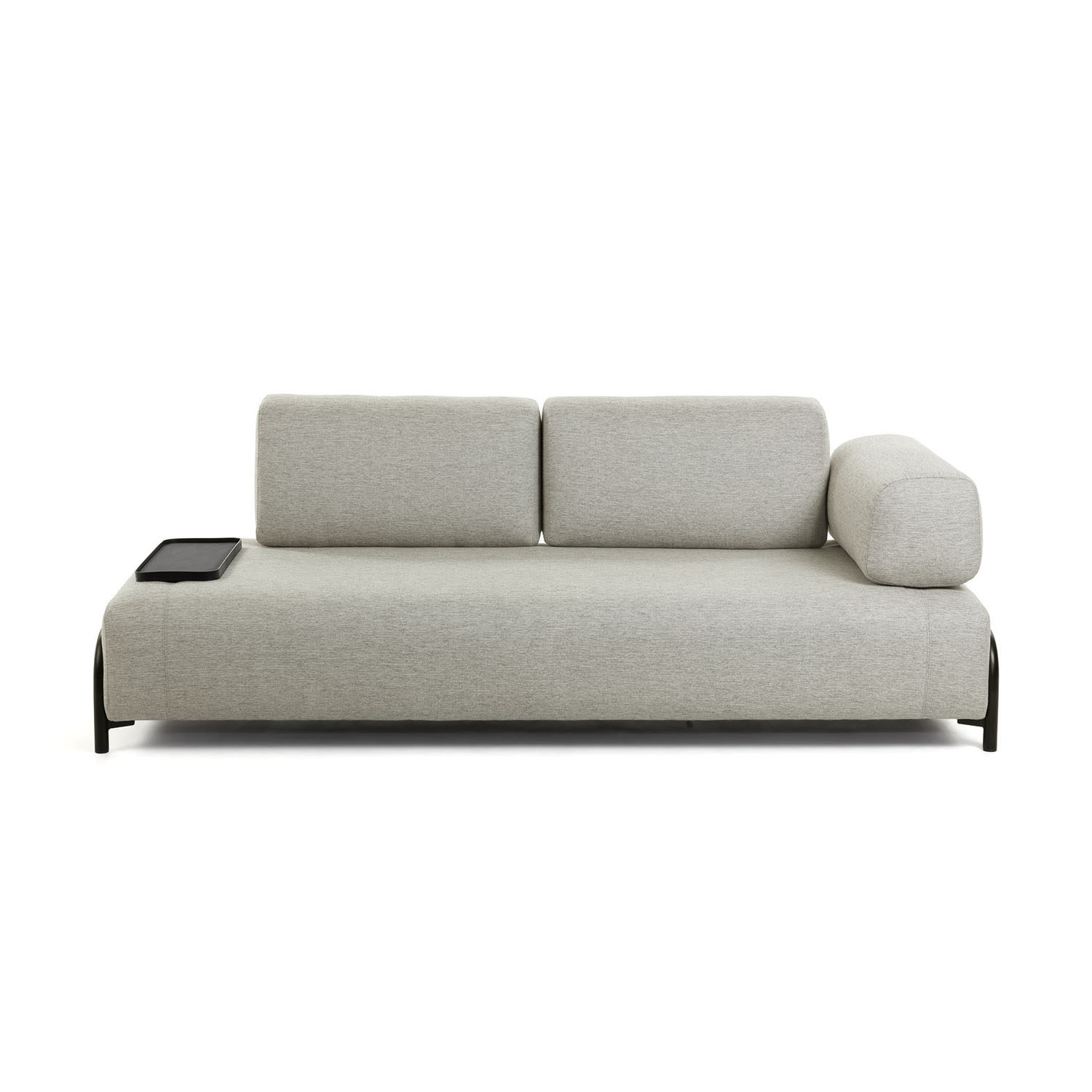 Kave Home Compo 3 Pers Sofa M Lille Bakke Beige Stof Og Metal Fra Kave Home - 8433840553078