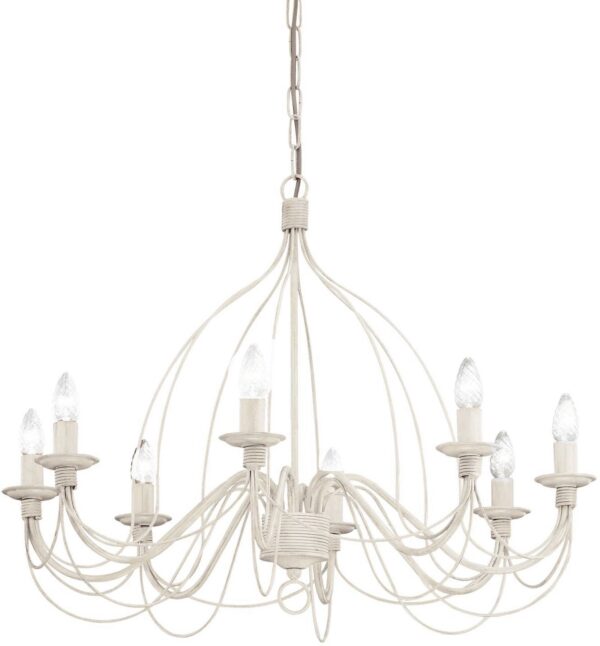 Corte Pendel Lampe E14 Max 8 X 40w E14 Hvid Metal ø800xhmin800 Max1150mm Fra Ideal Lux - 8021696005898