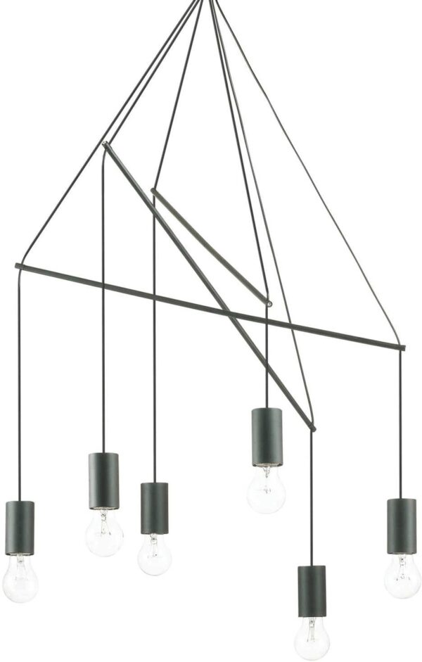 Pop Pendel Lampe E27 Max 6 X 60w E27 Sort Metal ø540xhmin1000 Max1820mm Fra Ideal Lux - 8021696158815