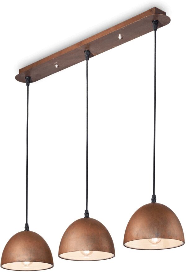 Folk Pendel Lampe E27 Max 3 X 60w E27 Corten Metal L720xhmin300 Max1040xb180mm Fra Ideal Lux - 8021696174235