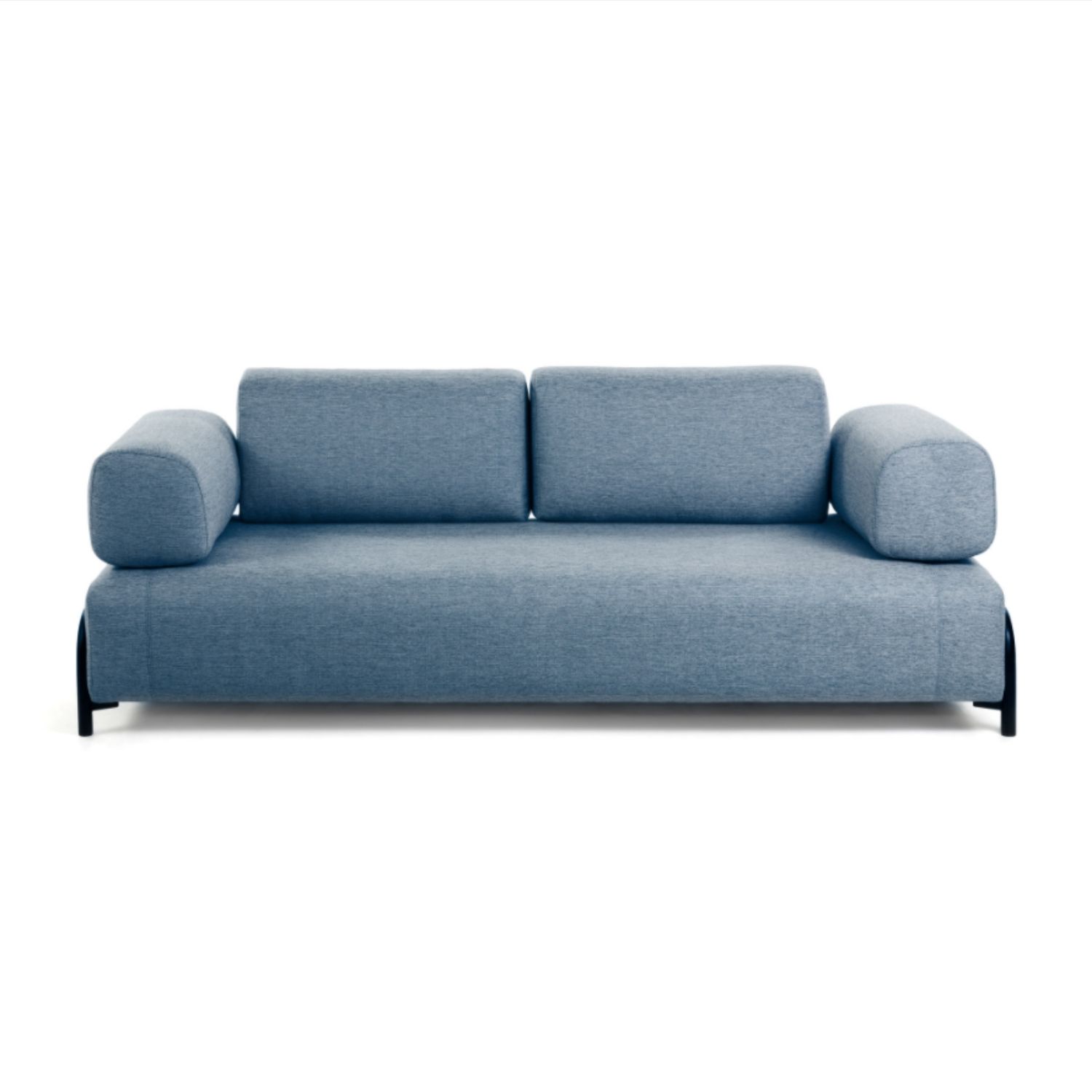 Kave Home Compo 3 Pers Sofa Blå Polyester Og Stål Fra Kave Home - 8433840554341
