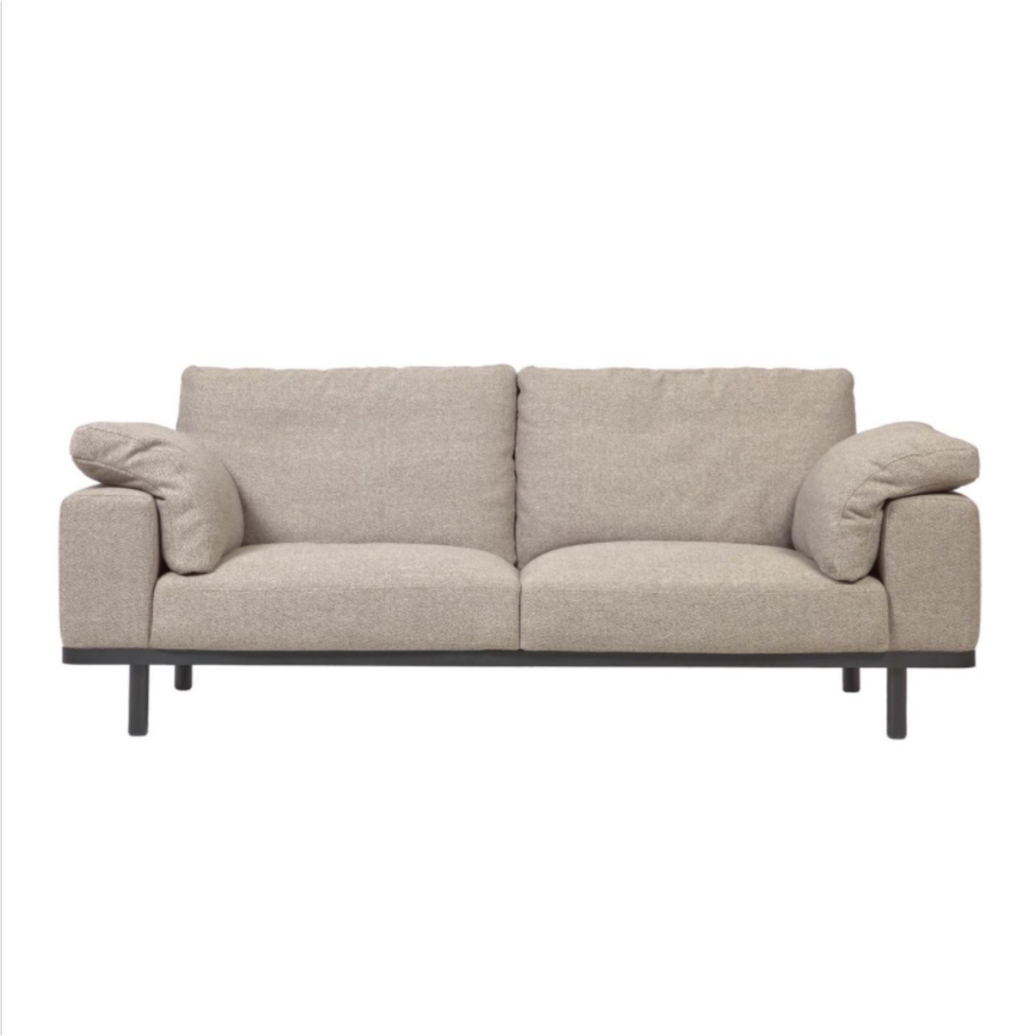 Kave Home Noa 3 Pers Sofa Beige Polyester Og Stål Fra Kave Home - 8433840637907