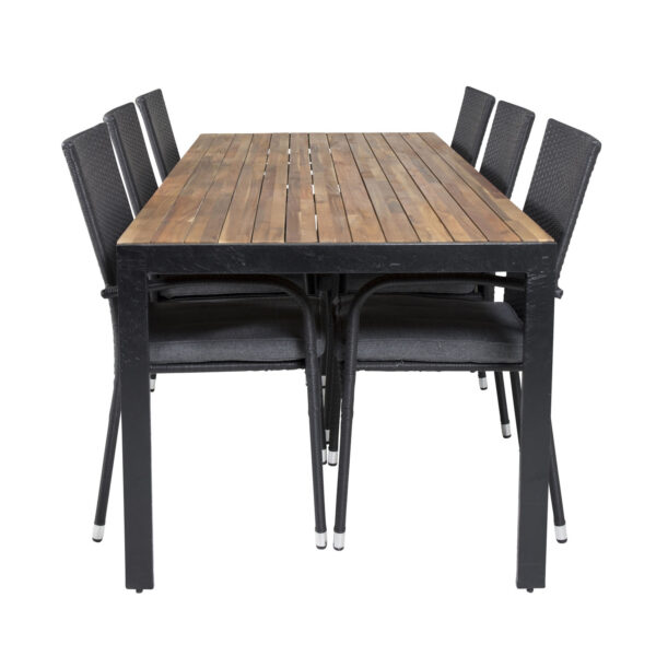 Venture Design Havesæt M Bois Bord 200x100 Og 6 Anna Stole M Armlæn Akacie Alu Rattan Fra Venture Design