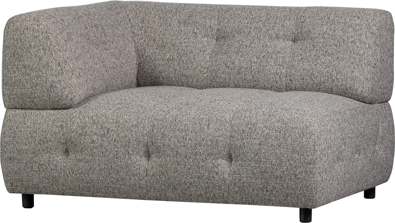 Louis Modulære Sofa 1 5 Sæder Med Arm Venstre Grov Melange Kaffe H73x90x122 Cm Fra Woood - 8714713193998