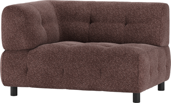 Louis Modulære Sofa 1 5 Sæder Med Arm Venstre Grov Melange Lyserød H73x90x122 Cm Fra Woood - 8714713194001