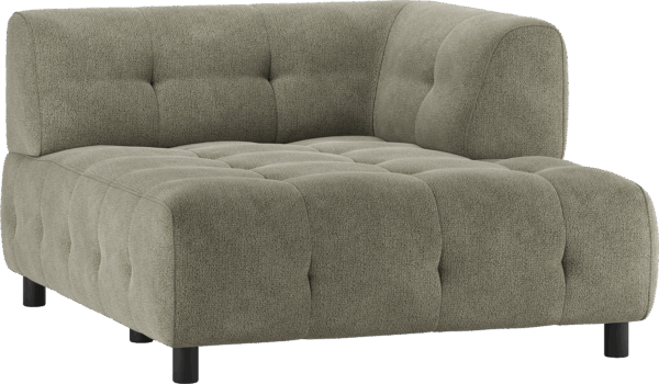 Louis Modulære Sofa 1 5 Chaiselong Med Arm Højre Chenille Grøn H73x140x122 Cm Fra Woood - 8714713195145