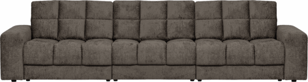 Second Date 3 Personers Sofa Grå H78x99x316 Cm Velour Fra Woood - 8714713207862