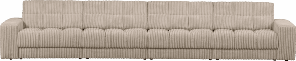Second Date 4 Personers Sofa Travertin H78x99x406 Cm Fløjl Fra Woood - 8714713208012