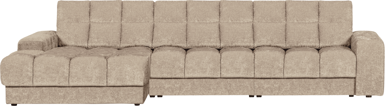 Second Date Chaiselong Sofa Venstrevendt Nougat H78x162x316 Cm Stof Fra Woood - 8714713208289