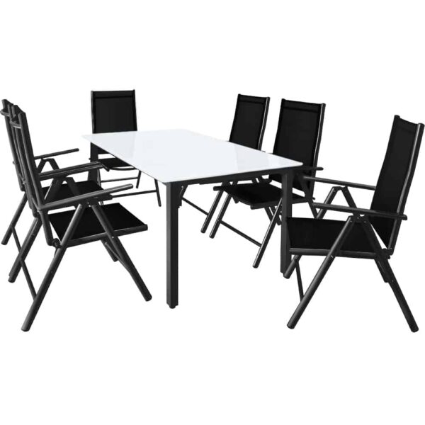 6 1 Havemøbelsæt Alu 150x90cm Bord Antracit Fra Deuba - 4251779126996