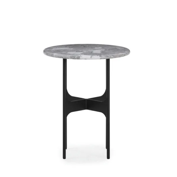 Floema Rundt Sofabord Emperador Grey Marble Small ø40 Cm Fra Wendelbo - 5713604580339