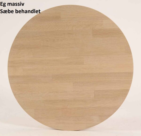 Lumber Sofabord I Massiv Eg ø 90 Cm Højde 45 Cm Sæbebehandlet