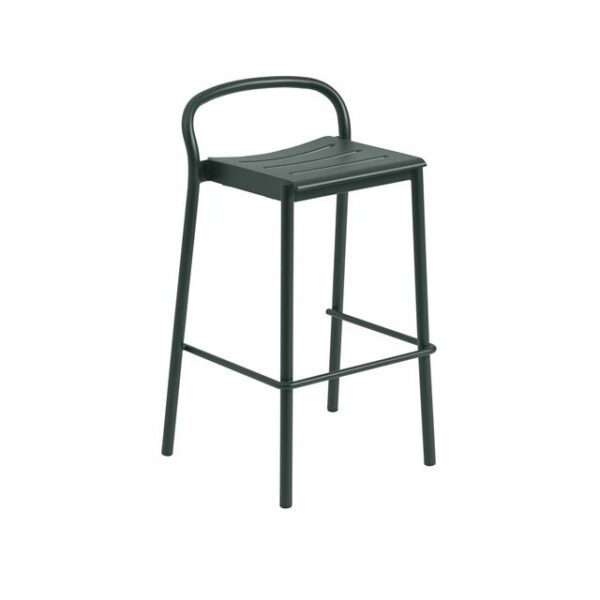 Linear Steel Barstol 75 Cm Mørk Green Fra Muuto - 5713295988575