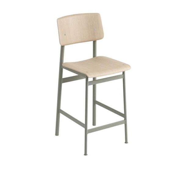 Loft Barstol Eg Støvet Grøn H98 5 Fra Muuto - 5710562302249