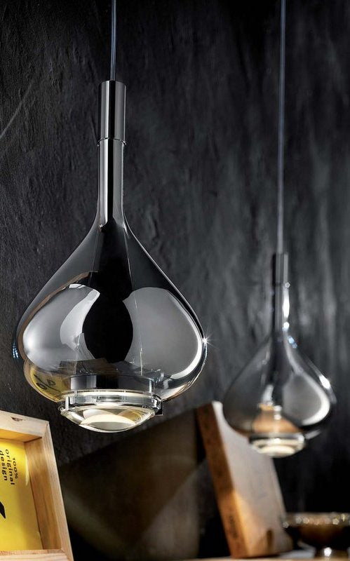 Skyfall Pendel Fra Lodes ø22 Cm Smoke Glas Uden Baldakin Fra Studio Italia