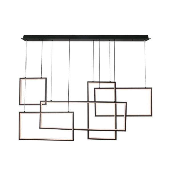45w Led Hængende Lampe Dekorativ L120xh50xh160cm 3000k Sort Hus Kulør Varm Fra V Tac - 3800170205529