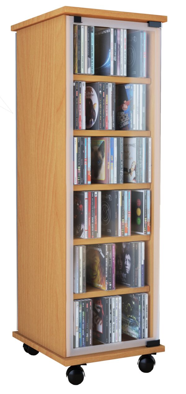 Cd Dvd Reol Til 150 Cd&apos;er Naturfarvet Fra Vcm - 4012246300239